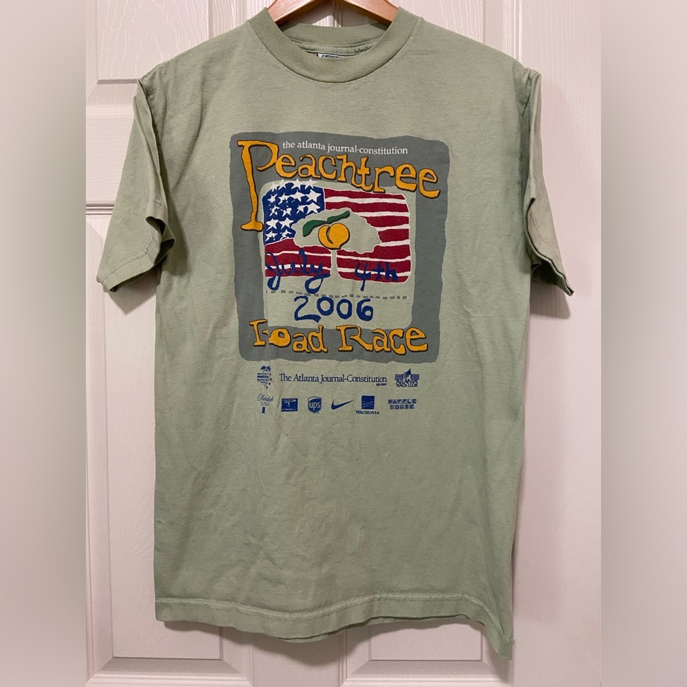 2006 Atlanta Peachtree Road Race T Shirt Medium Running Vintage Y2K